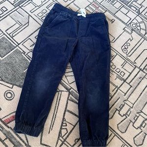 Janie and Jack navy blue corduroy pants with drawstring